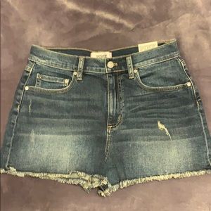 Pink high waisted jean shorts